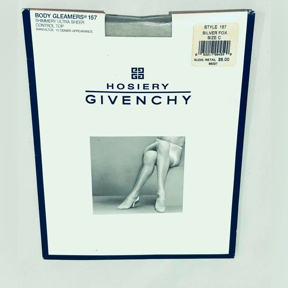 NEW deadstock Y2K vintage Givenchy pantyhose color: Silver Fox sz C